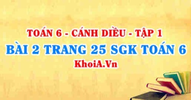 Bài 2 trang 25 SGK Toán 6 tập 1 Cánh Diều